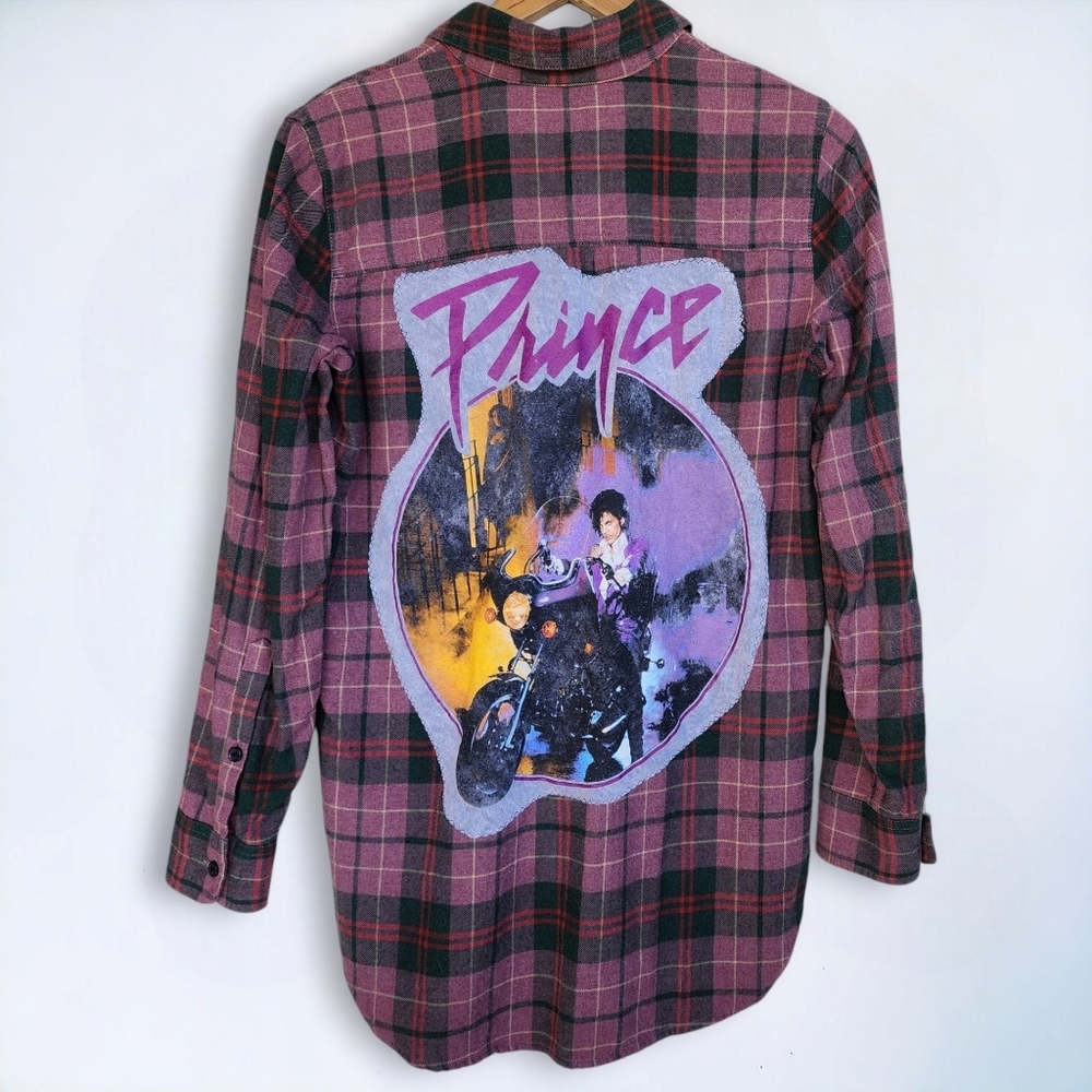 J.Crew | Prince Upcycled Reworked Womens Flannel XS Small